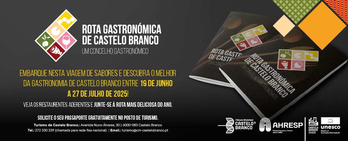 Destaque homepage - Um Concelho Gastronómico - Rota Gastronómica de Castelo Branco